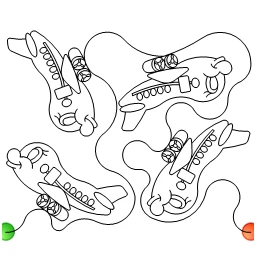 Stitch outline of airplanes baby e2e
