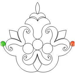 Stitch outline of allys bloom panto