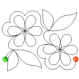 Stitch outline of AM-Forever Flower