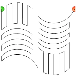 Stitch outline of AM-Rodeo