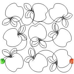 Stitch outline of apple e2e