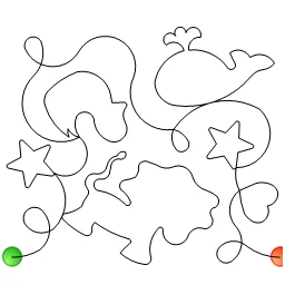 Stitch outline of Baby Animals e2e