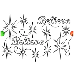 Stitch outline of Believe
