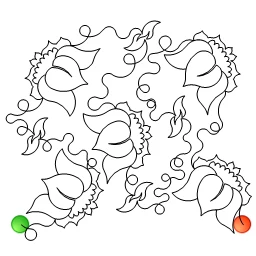 Stitch outline of Blooming Elegance Panto