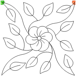Stitch outline of Blooming Vine by Dave Dennis