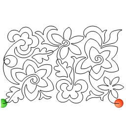 Stitch outline of Botanical Blossoms b2b