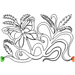 Stitch outline of butterflyskys