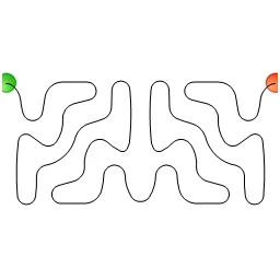 Stitch outline of Cactus (2 offset rows=12 inch)