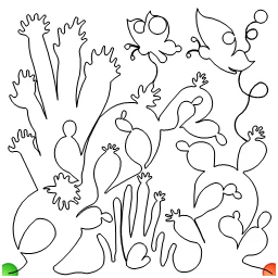 Stitch outline of CactusField