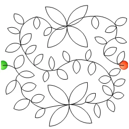 Stitch outline of chain border