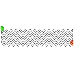 Stitch outline of Chevron-e2e
