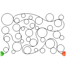 Stitch outline of circle meander e2e