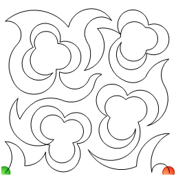Stitch outline of cotton seed