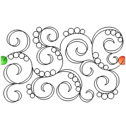 Stitch outline of Curls-n-Pearls_E2E