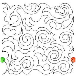 Stitch outline of damask e2e