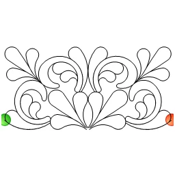 Stitch outline of decatur-feather-border