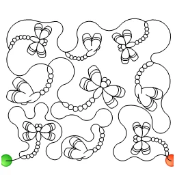 Stitch outline of dragon fly e2e