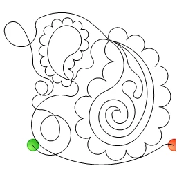 Stitch outline of FIS_Paisley-Chain