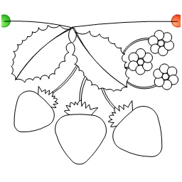 Stitch outline of FIS_Produce-Strawberry-Plant-Chain