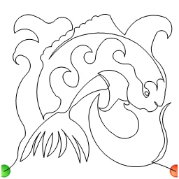 Stitch outline of FishingTrip