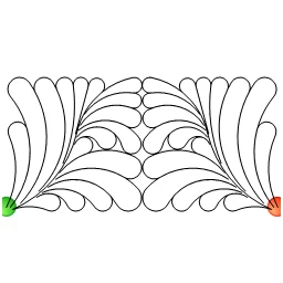 Stitch outline of fulton-feather-border