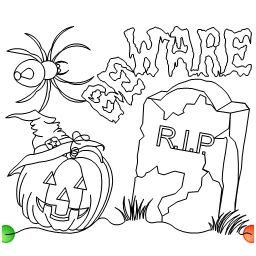 Stitch outline of halloween e2e