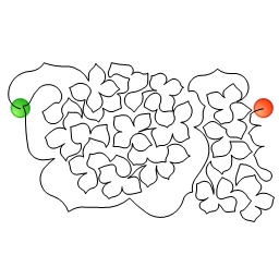 Stitch outline of Hydrangeas (13 inch)