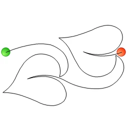 Stitch outline of Ivy Leaves P