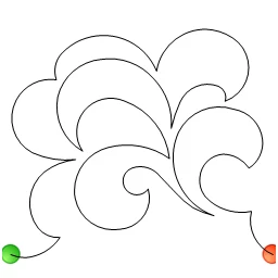 Stitch outline of japonica