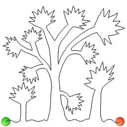 Stitch outline of Joshuatrees