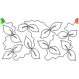 Stitch outline of Just Leaves (10 inch)