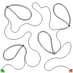 Stitch outline of lasso