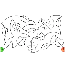 Stitch outline of Leaves e2e