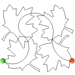Stitch outline of Maple Leaf e2e