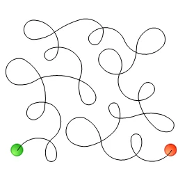 Stitch outline of Meandering Loops Large and Small e2e