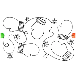 Stitch outline of MittensAndSnowflakes_E2E
