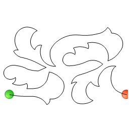Stitch outline of Oriental