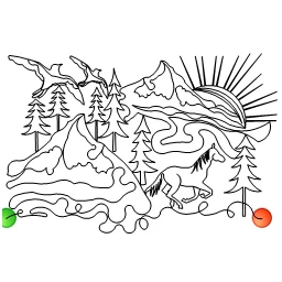 Stitch outline of ride into the sunset 1
