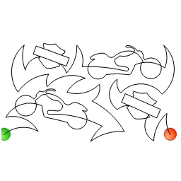 Stitch outline of Road Bike e2e rev1