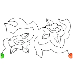 Stitch outline of Rose e2e