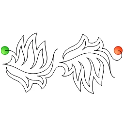 Stitch outline of Sago Palm