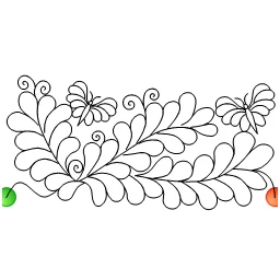 Stitch outline of SCF-187 Feather Butterfly