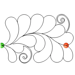 Stitch outline of Simply Feathered e2e