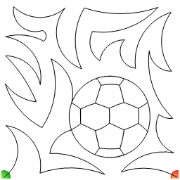 Stitch outline of soccer