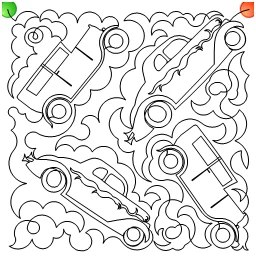 Stitch outline of ss-dbd-hot rods e2e