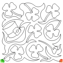 Stitch outline of st pattys day