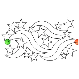 Stitch outline of Star Spangled Banner e2e