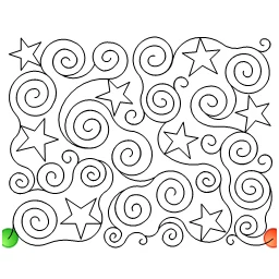 Stitch outline of Stars a Swirl E2E