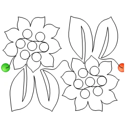 Stitch outline of Sunflowers (10 inch)