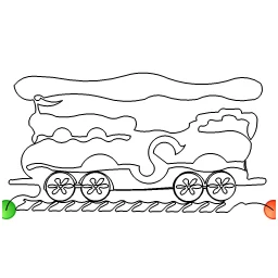 Stitch outline of TrainTwo